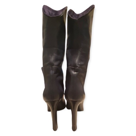 Helmut Lang Blue Leather And Suede Boots - Picture 3 of 13